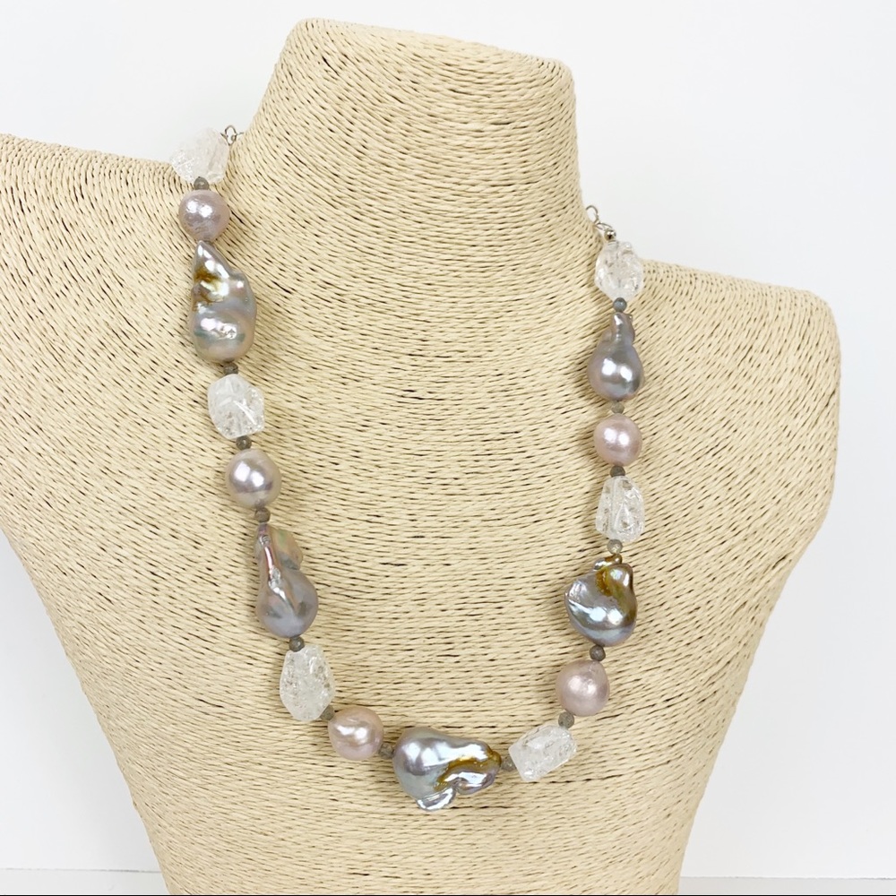 Baroque Pearl Quartz Necklace